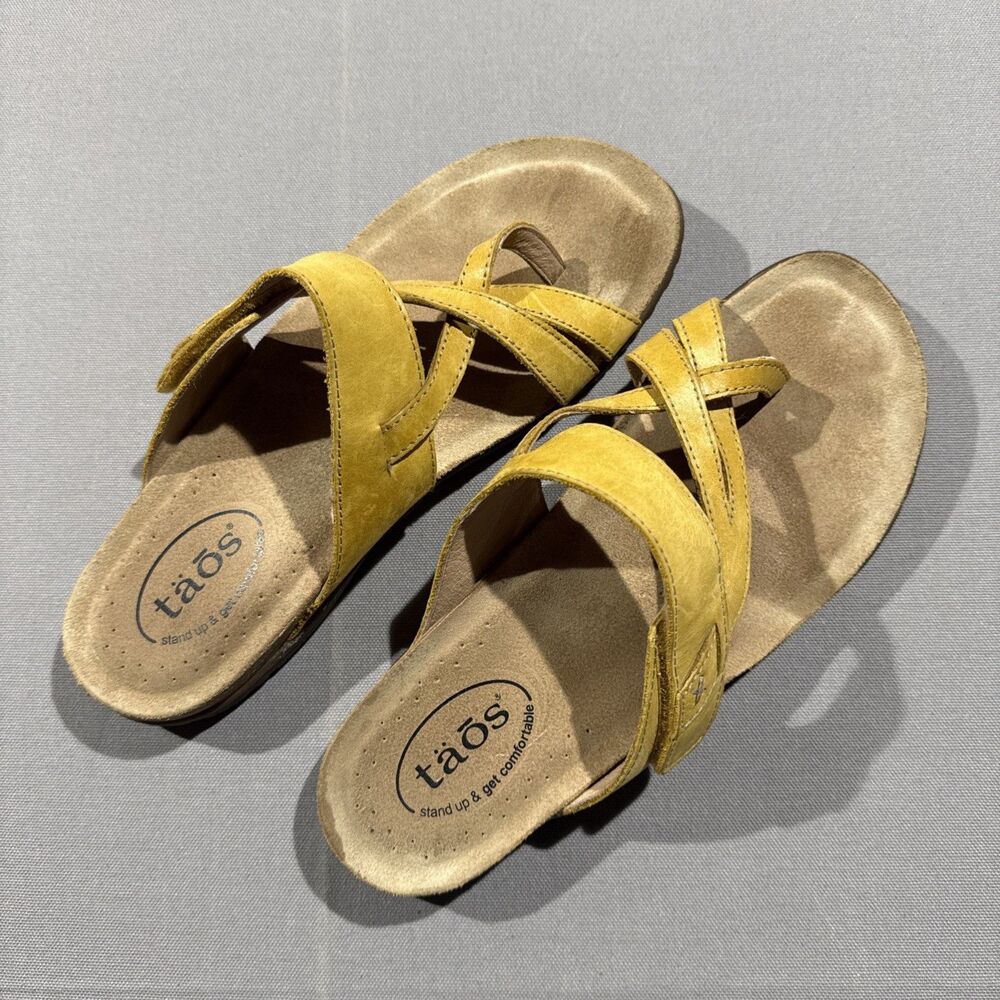 Taos Perfect Leather Flip Flop Sandal Adjustable Women’s 9 PRF-14050